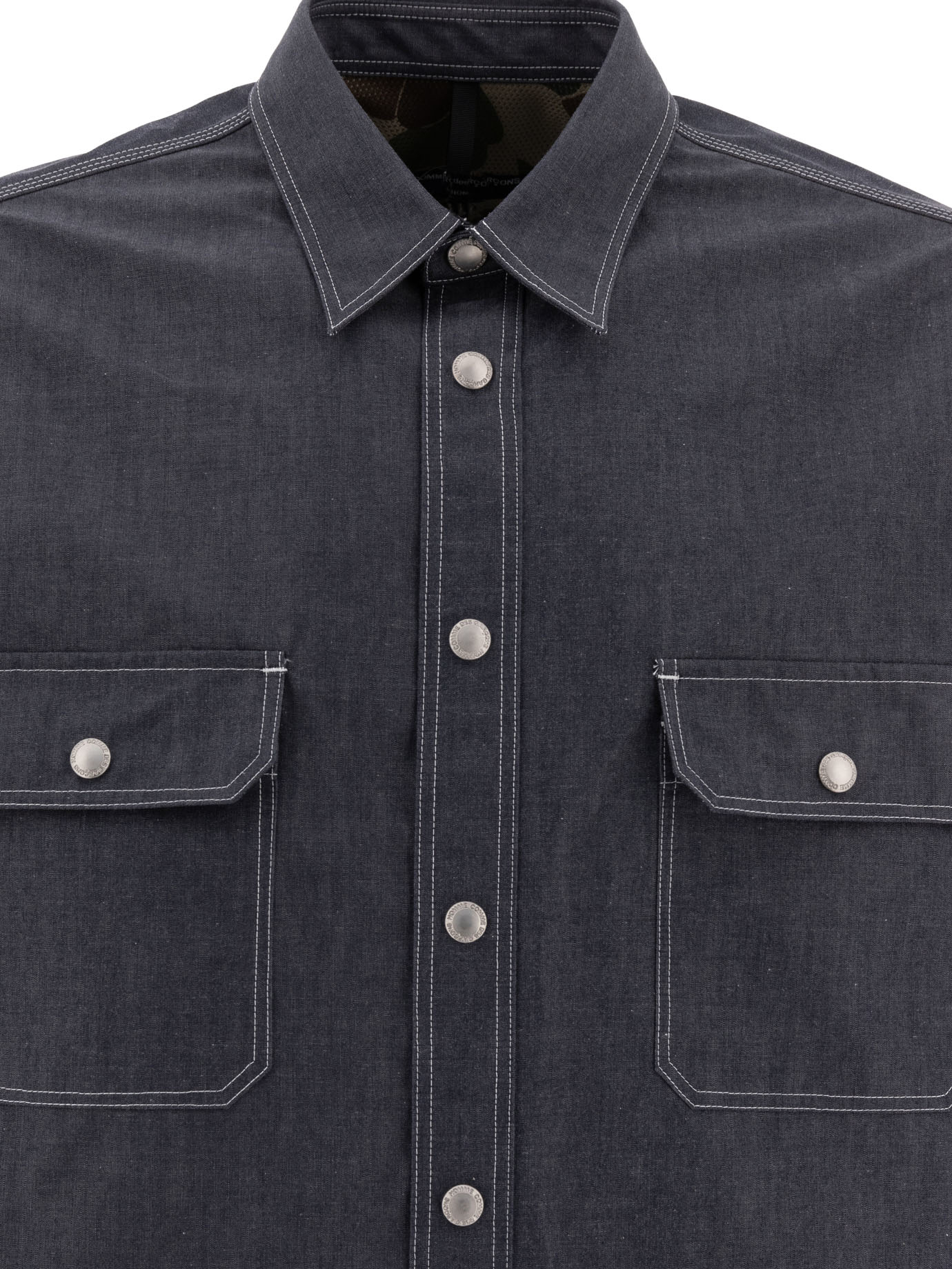 COMME DES GARçONS HOMME Blue Denim overshirt